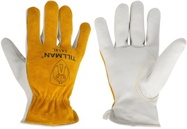 Tillman® 2X Yellow And White Top Grain Split Cowhide Unlined Drivers Gloves