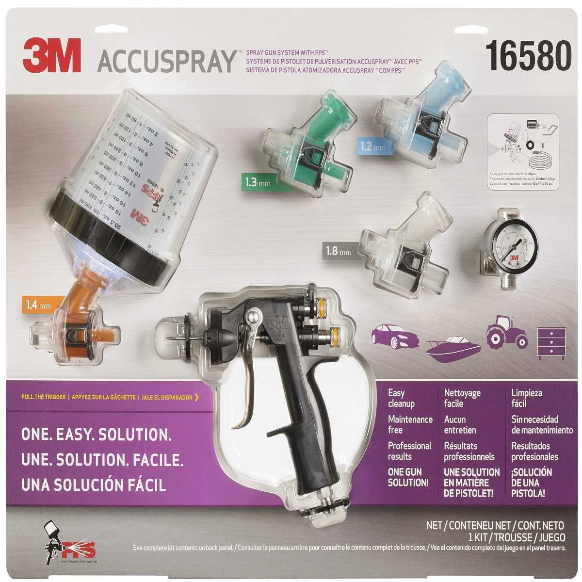 3M 16024 PPS Large Kit for Paint Spraying with 200 Micron Filters