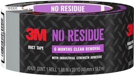 3M™ 48 mm X 18.2 m Gray 11 mil Polyethylene/Cloth Scrim No Residue Duct Tape