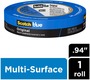 3M™ 0.94" X 60 yd Blue ScotchBlue™ Crepe Paper Painter Tape