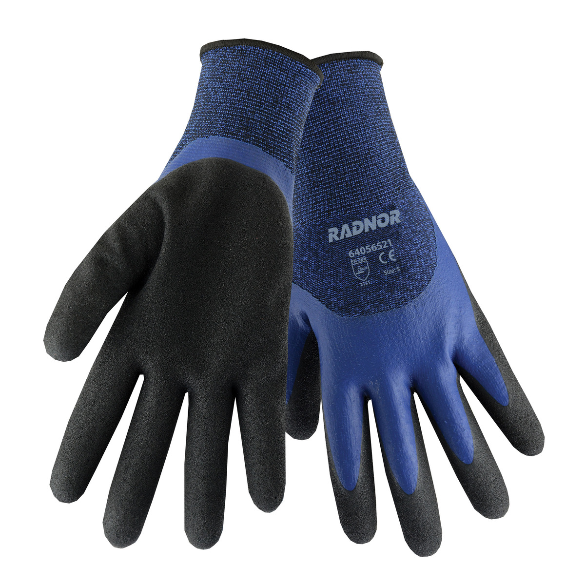 Airgas - RAD64056524 - RADNOR™ Gloves Cold Blue Thermo 3/4 PowerGrab™ Weather X-Large Latex Acrylic Lined