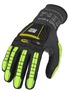 Ansell Large Black And Green RINGERS® R840 Nylon, Spandex And Nitrile Full Finger Mechanics Gloves With Knit Wrist