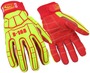 Ansell X-Large Red And Yellow RINGERS® R168 Kevlar® Stitching, PVC And High Performance Polyethylene Full Finger Mechanics Gloves With Safety Cuff