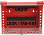 Brady® Red Plastic Lock Box "GROUP LOCK/TAG-OUT"