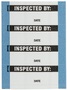 Brady® 3/5" X 1 1/2" Black/White Vinyl Inspection And Calibration Label "INSPECTED BY"