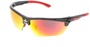 MCR Safety® Dominator Gun Metal Safety Glasses With Red Mirroreded/Hard Coat Lens