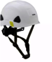 Honeywell White Fibre-Metal HDPE Cap Style Non-Vented Climbing Helmet With Ratchet/8 Point Ratchet Suspension