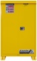 Justrite® 45 Gallon Yellow Steel Manual Close Safety Cabinet