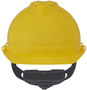 MSA Yellow V-Gard® Polyethylene Cap Style Hard Hat With Ratchet/6 Point Ratchet Suspension