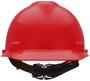 MSA Red V-Gard® Polyethylene Cap Style Hard Hat With 1-Touch® Suspension