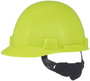 MSA Hi-Viz Yellow Green SmoothDome® Polyethylene Cap Style Hard Hat With Ratchet/4 Point Ratchet Suspension