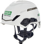 MSA White V-Gard® H1 HDPE Cap Style Climbing Helmet With Ratchet Suspension