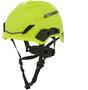 MSA Hi-Viz Yellow V-Gard® H1 HDPE Cap Style Climbing Helmet With Ratchet Suspension