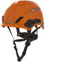 MSA Orange V-Gard® H1 HDPE Cap Style Climbing Helmet With Ratchet Suspension