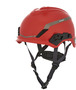 MSA Red V-Gard® H1 HDPE Cap Style Climbing Helmet With Ratchet Suspension