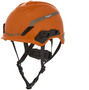 MSA Orange V-Gard® H1 HDPE Cap Style Climbing Helmet With Ratchet Suspension