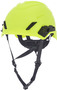 MSA Hi-Viz Yellow V-Gard® H1 HDPE Cap Style Climbing Helmet With Fas Trac® Ratchet Suspension