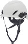 MSA White V-Gard® H1 HDPE Cap Style Non-Vented Climbing Helmet With Fas Trac® Ratchet Suspension
