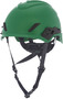 MSA Green V-Gard® H1 HDPE Cap Style Non-Vented Climbing Helmet With Fas Trac® Ratchet Suspension