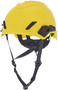 MSA Yellow V-Gard® H1 HDPE Cap Style Non-Vented Climbing Helmet With Fas Trac® Ratchet Suspension