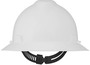 MSA White V-Gard® Polyethylene Full Brim Hard Hat With Pinlock/4 Point Pinlock Suspension