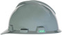 MSA Gray V-Gard® Polyethylene Cap Style Hard Hat With Pinlock/4 Point Pinlock Suspension