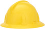MSA Yellow Topgard® Polycarbonate Full Brim Hard Hat With Ratchet/4 Point Ratchet Suspension