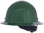 MSA Green Skullgard® Phenolic Full Brim Hard Hat With Ratchet/4 Point Ratchet Suspension