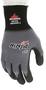 MCR Safety® 2X Ninja® 15 Gauge Black Nitrile Palm Coated Work Gloves With Gray Nylon/Spandex Liner And Knit Wrist