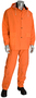 Protective Industrial Products Large Hi-Viz Orange Base35™ .35 mm Polyester And PVC 3-Piece Rain Suit