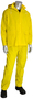Protective Industrial Products Large Yellow Base35™ .35 mm Polyester And PVC 3-Piece Rain Suit