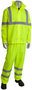 Protective Industrial Products 4X-Large - 5X-Large Hi-Viz Yellow Viz™ 150 Denier Polyester 2-Piece Rain Suit