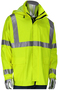 Protective Industrial Products 5X Hi-Viz Yellow 30" VizAR™ Cotton And Polyester Rain Coat