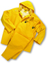 Protective Industrial Products 7X Yellow Boss® .35 mm Polyester And PVC 3-Piece Rain Suit