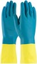 Protective Industrial Products Large Blue Assurance® Flocked Lined 28 Mil Unsupported Neoprene Over Latex Chemical Resistant Gloves