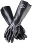 Protective Industrial Products One Size Fits Most Black ProCoat® Interlock Lined Supported PVC Chemical Resistant Gloves