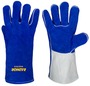 RADNOR™ Large 14" Blue Premium Cowhide Cotton Lined Hot/Heavy Material Handling Welders Gloves