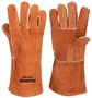 RADNOR™ Large 14" Brown Premium Cowhide Cotton Lined Hot/Heavy Material Handling Welders Gloves