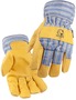 Black Stallion® Large Tan And Blue Cotton, Pigskin And Polyester Polyester Lined Cold Weather Gloves