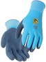 Black Stallion® X-Large AccuFlex™ 15 Gauge Dark Blue Latex Palm Coated Work Gloves With Water Repellent Polyester Liner And Knit Wrist