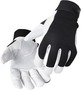 Black Stallion® 2X Black And White FlexHand™ Grain Goatskin And Spandex Full Finger Mechanics Gloves With Elastic Cuff With Pull Strap