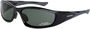 Radians MP7 Full Frame Black Safety Glasses With Blue-Green POL Polycarbonate Hard Coat Lens