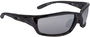 Radians Infinity Shiny Black Safety Glasses With Silver Mirror Polycarbonate Hard Coat Lens