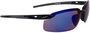 Radians ES5 Shiny Black Safety Glasses With Blue Mirror Polycarbonate Hard Coat Lens