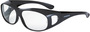 Radians OG3 Frameless Shiny Pearl Gray Safety Glasses With Clear Polycarbonate Hard Coat Lens