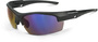 Radians Crucible Matte Black Safety Glasses With Blue Mirror Polycarbonate Hard Coat Lens