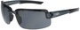 Radians ES6 Half Frame Crystal Black Safety Glasses With Smoke Polycarbonate Hard Coat Lens