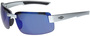 Radians ES6 Half Frame Silver Gloss Safety Glasses With Blue Mirror Polycarbonate Hard Coat Lens