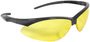 Radians Rad-Apocalypse™ Half Frame Black Safety Glasses With Amber Polycarbonate Hard Coat Lens