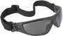 Radians Cuatro™ Full Frame Black Safety Glasses With Smoke Polycarbonate Anti-Fog Lens